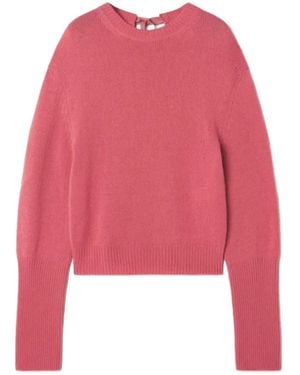 Lanvin Gros-Grain Knot Detail Sweater - Pink