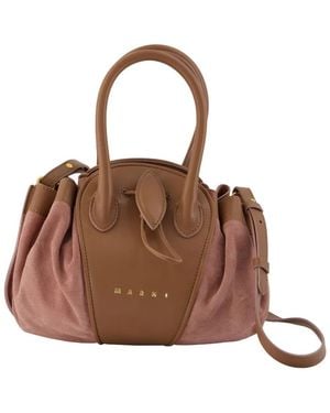 Marni Tulipea Small Shoulder Bag - Brown