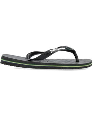 Havaianas Brasil Logo Flip-Flops - Black