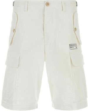 DSquared² Light Cotton Utility Short - White