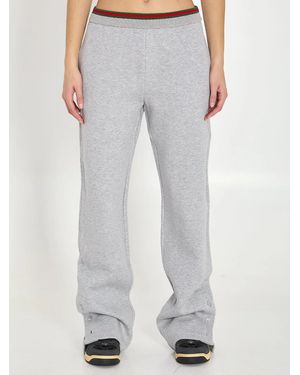 Gucci Cotton Blend Sweatpants - Gray