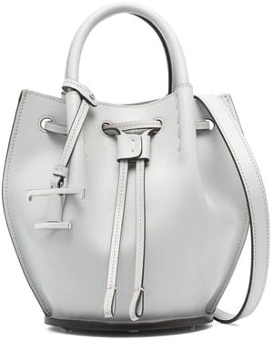Tod's Logo-Charm Leather Mini Bucket Bag - Gray