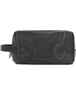 Etro Pouch S Nylon Print Arnica 21X11X11 - Grey