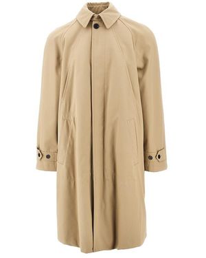 Paltò Paltó Ugo Bogart Gabardine Trench Coat - Natural