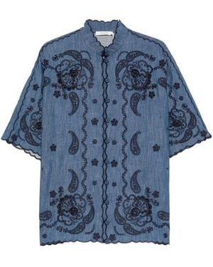 Zimmermann Aster Denim Shirt - Blue