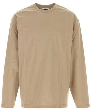 Jil Sander T-Shirt Cn Ls - Natural