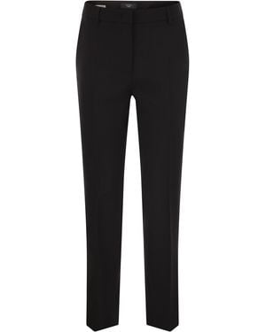 Weekend by Maxmara Weekend Max Mara Canon Wool Cigarette Pants - Black
