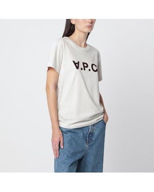 A.P.C. Ecru Cotton T-Shirt - White
