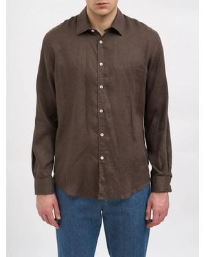 Daniele Alessandrini French Linen Shirt - Brown