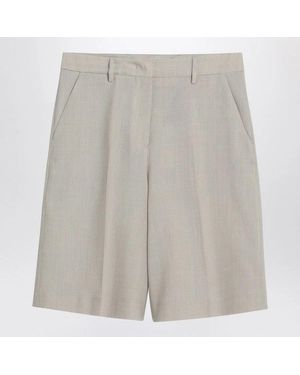Golden Goose Mélange Wool-Blend Bermuda - Grey