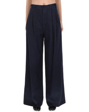 Maison Margiela Wide Leg Chino Trousers Polyester Cotton Jean - Blue