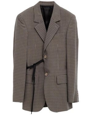 Balenciaga Wrap Tailored Jacket - Brown