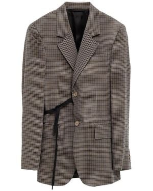 Balenciaga Wrap Tailored Jacket - Brown