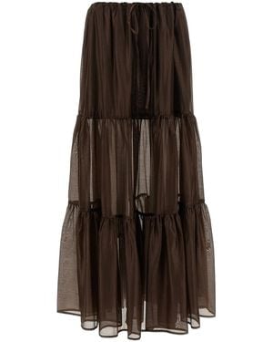 Twinset Twin Set Flounces Skirt - Brown