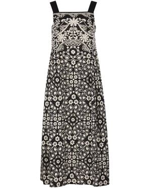 Weekend by Maxmara Weekend Maxmara Wkimoli – Printed Cotton Long Dress - White