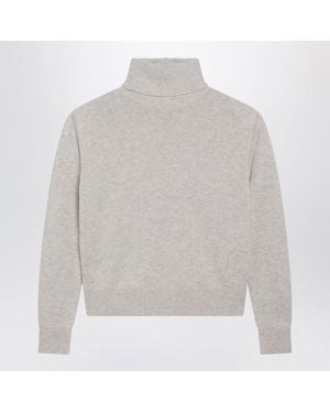 Frankie Shop Gala Light Merino Wool Turtleneck Jumper - Grey