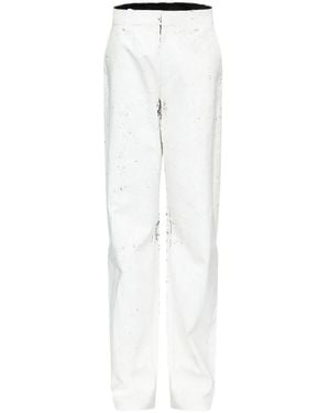 MM6 by Maison Margiela Wax Trousers - White