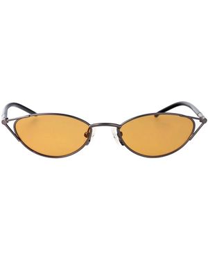 McQueen Ruthenium-- Metal Sunglasses - Natural
