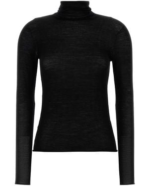 Carven Kn328-Turtle-Neck Sweater - Black