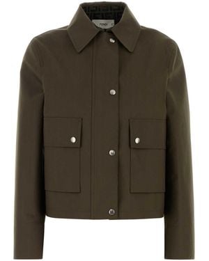Fendi Blouson Mac Logo - Green