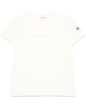 Moncler Logo Cotton T-Shirt - White