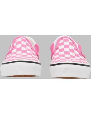 Vans Classic Slip-On Color Theory Checkerboard Bright Azure - Pink