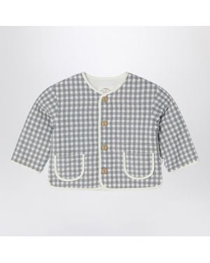 Teddy & Minou Jacket With Vichy Pattern - Gray
