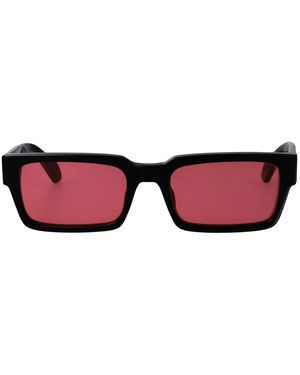 Off-White c/o Virgil Abloh Shiny Acetate Sunglasses - Red