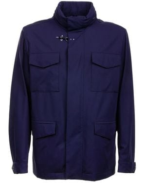 Fay Field Jacket Unlined - Blue