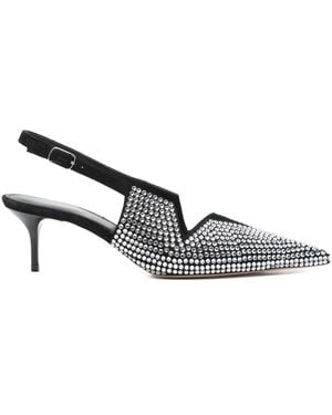 Coperni Crystal Embellished Star Cut Out Low Stiletto - Metallic