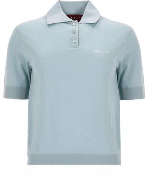Gucci Polo With Logo - Blue