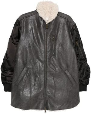 Isabel Marant Metallic-Effect Bomber Jacket - Grey