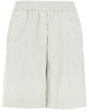 Nude Leather-Effect Bermuda Shorts Bermuda And Short - White