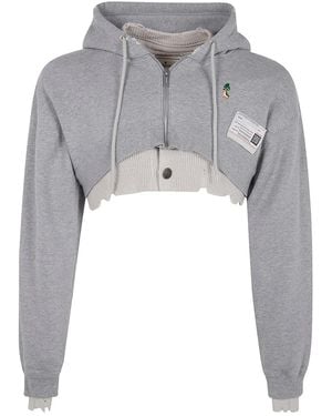 Maison Mihara Yasuhiro Cropped Layered Parka - Gray