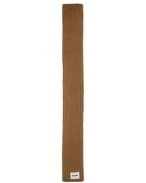 Jil Sander Scarf With Logo - Natural