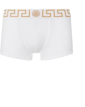 Versace Boxer Con Greca - White