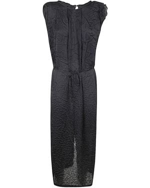Maria Calderara Back Or Front Long Dress - Black