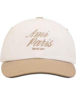 Ami Paris Cotton Bicolor Cap - White