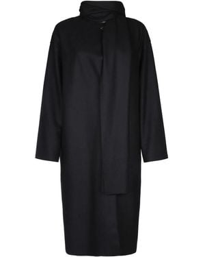 Harris Wharf London Scarf Coat Cashmere Blend - Black