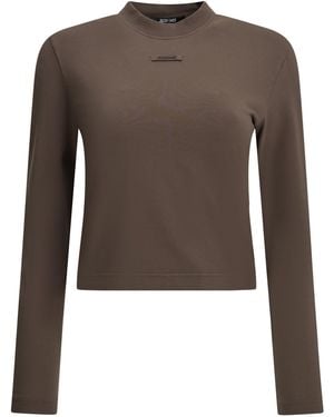 Jacquemus "Gros Grain" Crew-Neck T-Shirt - Brown