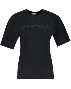Courreges Courregès Logo T-Shirt - Black