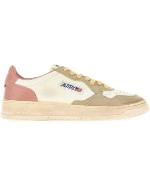 Autry Leather Supvint Sneakers - Natural