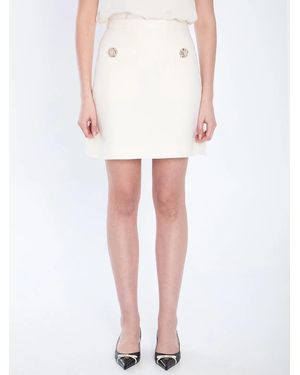Valentino Garavani Crepe Couture Mini Skirt - White