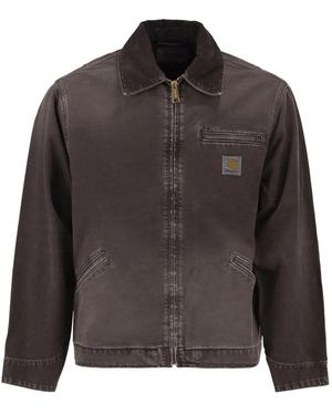 Carhartt Washed Organic Dearborn Canvas Jacket - Brown