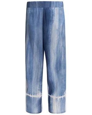SLEEP NO MORE Silk Pants - Blue