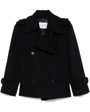 Max Mara Wool-Cashmere Blend Jackets - Black