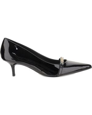 Pinko Leather Low-Heel Chain - Black