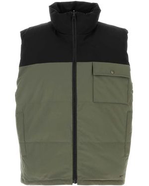 A.P.C. Two-Tone Stretch Polyester Doudoune Padded Jacket - Green