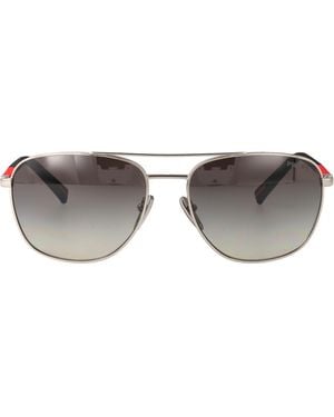 Prada Linea Rossa Steel Sunglasses - Gray