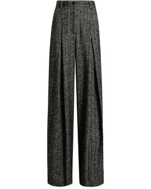 Dolce & Gabbana Multicolor Virgin Wool Pants - Gray